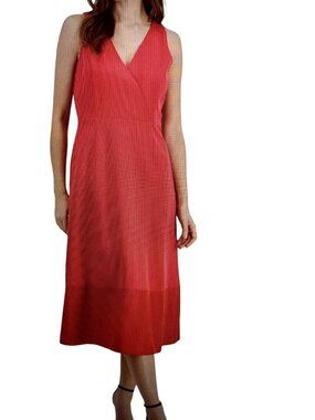 ANNE KLEIN WOMENS COLORBLOCKED MIDI DRES PINK GROUP Varies NWT